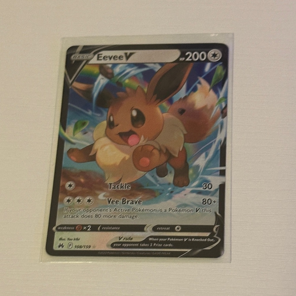 Pokemon Eevee V Trading Card - Crown Zenith